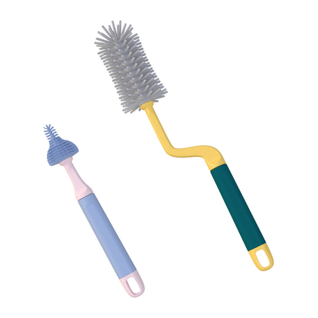 Baby Bottle Brush Set Silicone Bottle Brush Bottle cleaning brush set