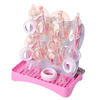 Portable High Quality Safety New Design Cute Baby Bottle Drying Rack With Tray Space Saving