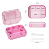 1200ml Eco-Friendly BPA Free Portable Bento Box with 5 Compartments Leakproof Heat Resistant Food Storage for Adults & Children