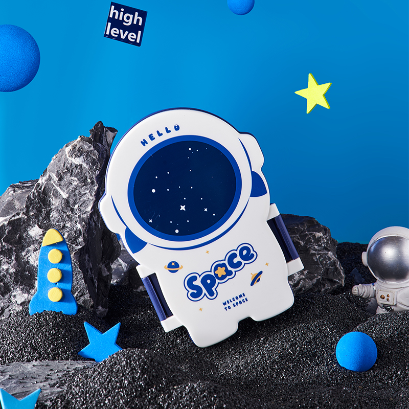 Hot Selling Astronaut Design Baby Lunch Box with Sauce Box Plastic Kids Bento Box Wholesale