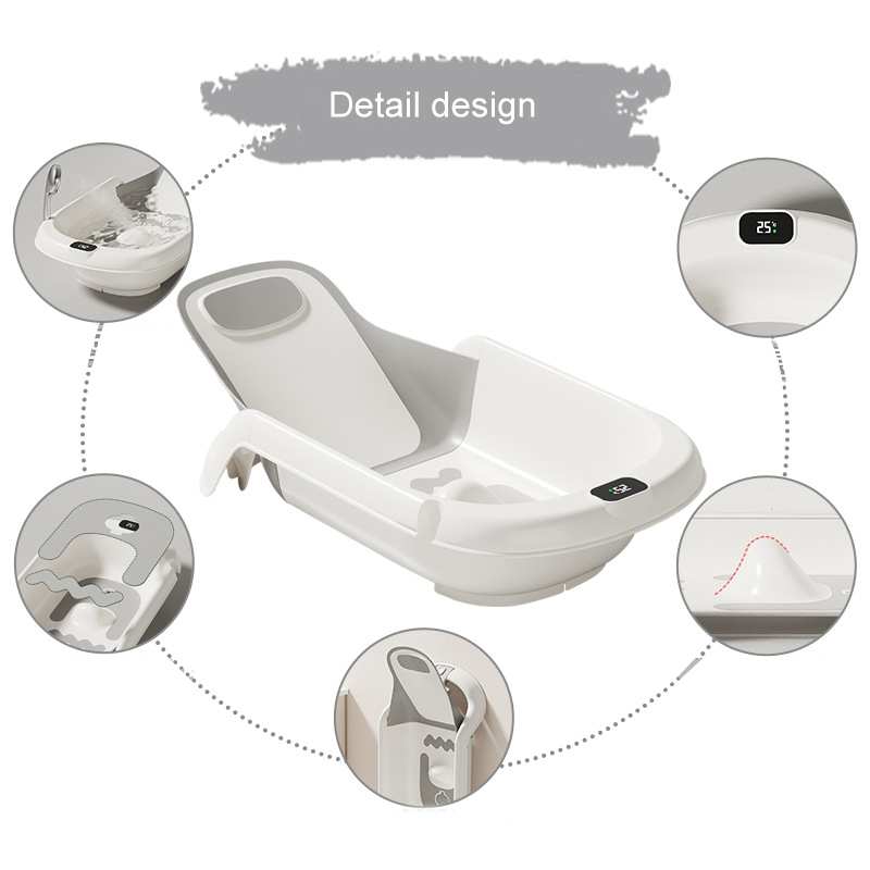 Multifunctional Four-In-One Plastic Baby Bath Equipment Foldable Sitting Lying for Newborn Baby Wash