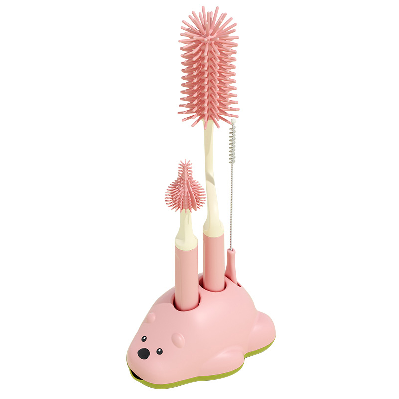 Hot Selling Silicone Milk Baby Bottle Brush Set 