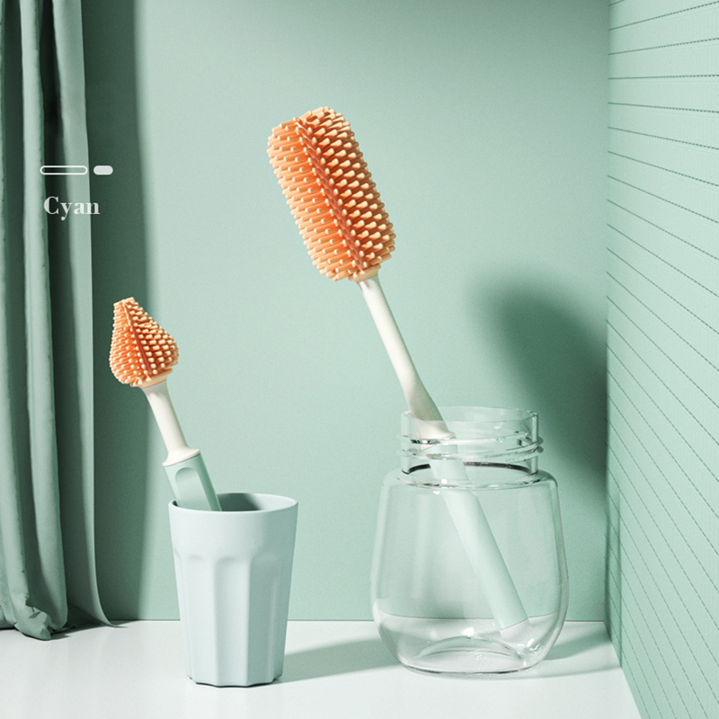 Hot Selling Silicone Milk Baby Bottle Brush Set 