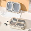 Stainless Steel Rectangular Bento Box with 3 Compartments Leak Proof Microwave Safe BPA Free Lids for Kids & Adults