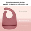 Waterproof Eco-Friendly Washable Silicone Baby Bibs | Super Thin Lightweight with Food Catcher Pocket for Toddler