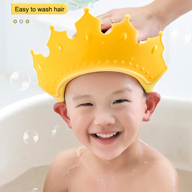 Crown Design Baby Bath Cap