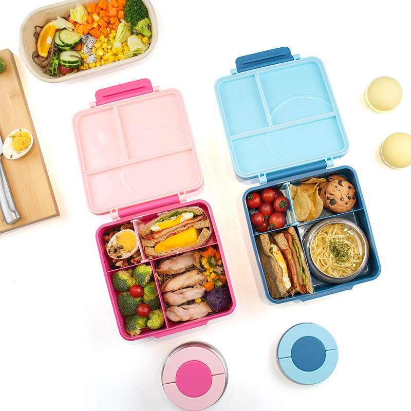 New Arrival Leakproof Plastic Baby Lunch Box Toddler Bento Box Compartment Kids Lunch Box