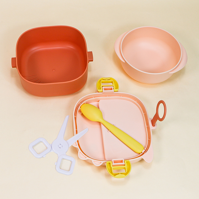 Baby Bowl With Food Scissor