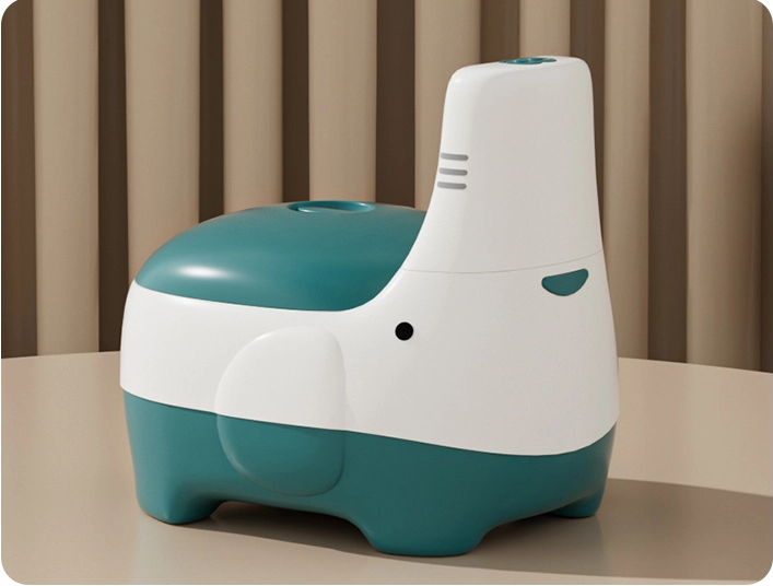 Elephant Training Potty for Toddlers: Soft PU Seat & Durable PP Design in 3 Colors