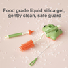 Hot Selling Silicone Milk Baby Bottle Brush Set 