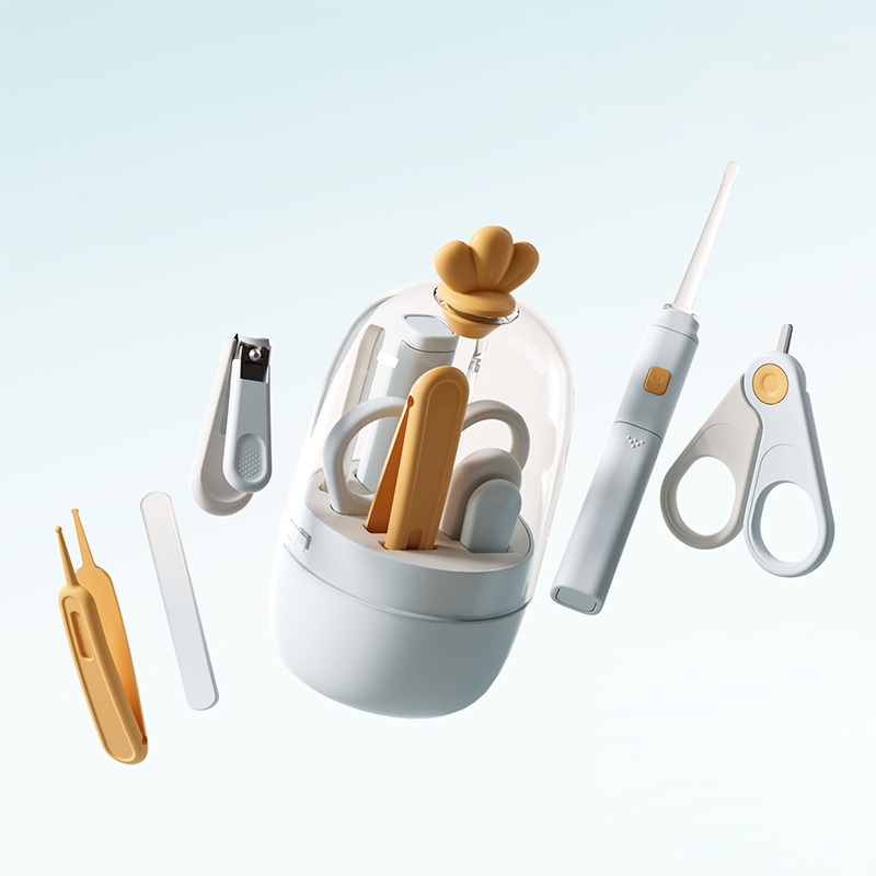 Plastic Baby Nail Clippers Manicure & Pedicure Set Grooming Gift Set for Newborns