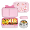 Hot Sale Rectangle Design Baby Lunch Box With 2 Compartment Portable Children Bento Box Lunch Box for School