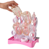 Portable High Quality Safety New Design Cute Baby Bottle Drying Rack With Tray Space Saving