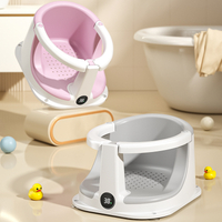 Multifunction Newborn Shower Seat Baby Bath Chair Seat Non-slip Mat Backrest With Temperature Sensing