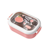 2 Compartments Cute Leak Proof Eco-Friendly Microwavable Bento Plastic Lunch Box