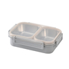 Stainless Steel Rectangular Bento Box with 3 Compartments Leak Proof Microwave Safe BPA Free Lids for Kids & Adults