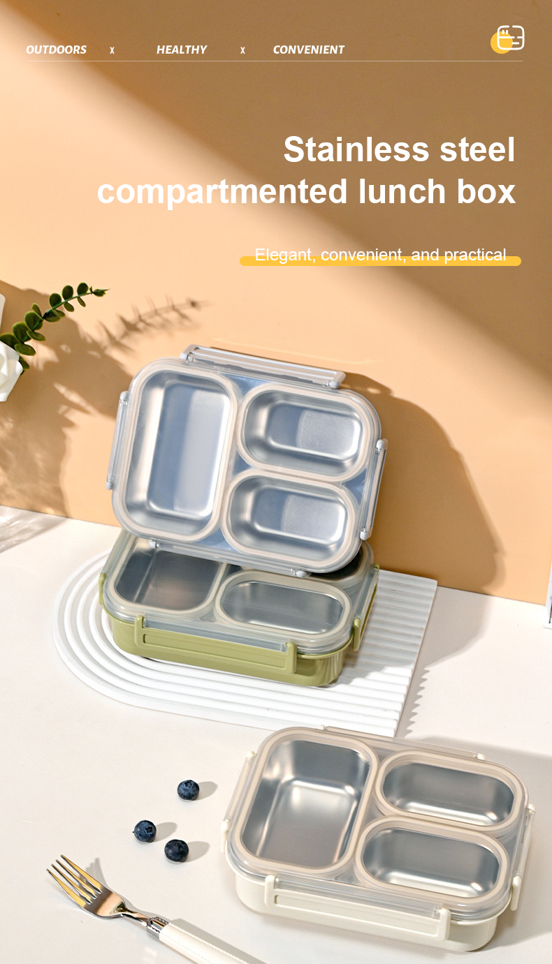 LB114分格不锈钢餐盒 (1)