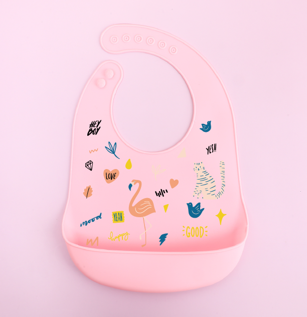 Customizable BPA-Free Eco-Friendly Waterproof Soft Portable Baby Bibs with Silicone