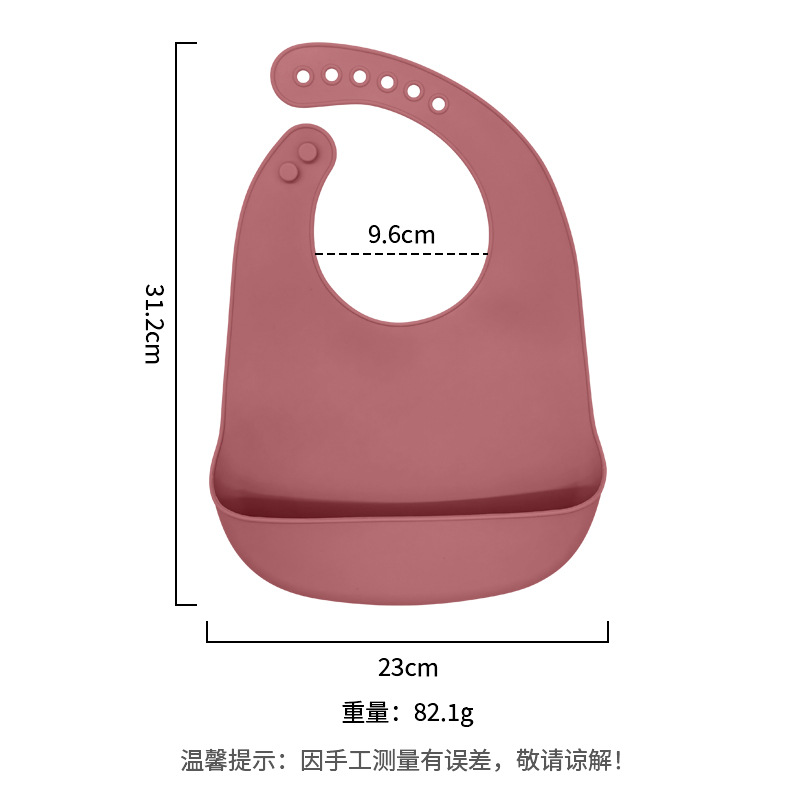 Waterproof Eco-Friendly Washable Silicone Baby Bibs | Super Thin Lightweight with Food Catcher Pocket for Toddler