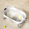 Plastic Travel Baby Bath Tub With Thermometer Portable Infant Baby Bath Seat Foldable Baby Bathtub