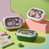 2 Compartments Cute Leak Proof Eco-Friendly Microwavable Bento Plastic Lunch Box