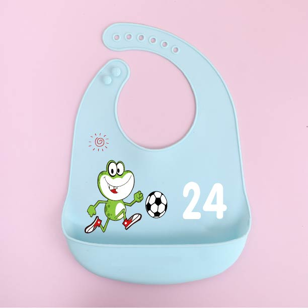 Customizable BPA-Free Eco-Friendly Waterproof Soft Portable Baby Bibs with Silicone