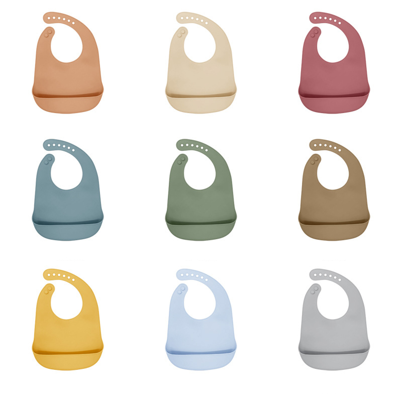 BIB033纯色硅胶围兜 (17)