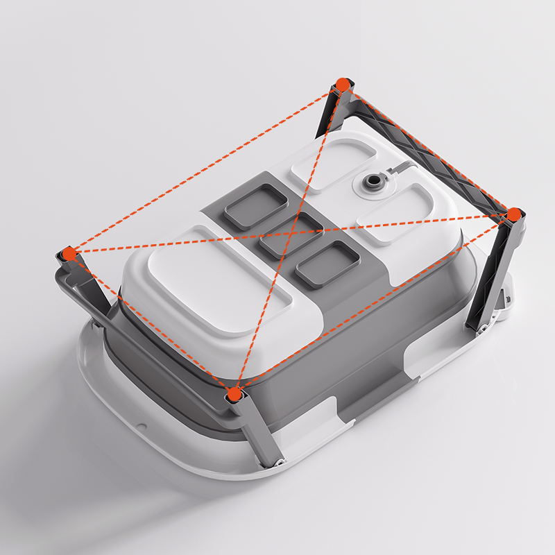 Wholesale Collapsible Baby Bathtub Bathroom Foldable Baby Bathtub Travel Portable Newborn Bath Tub