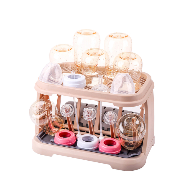 Eco-friendly Plastic Foldable Baby Bottle Dry Rack Holder Multifunctional Bottle Rack Durable Drain Rack Bottle
