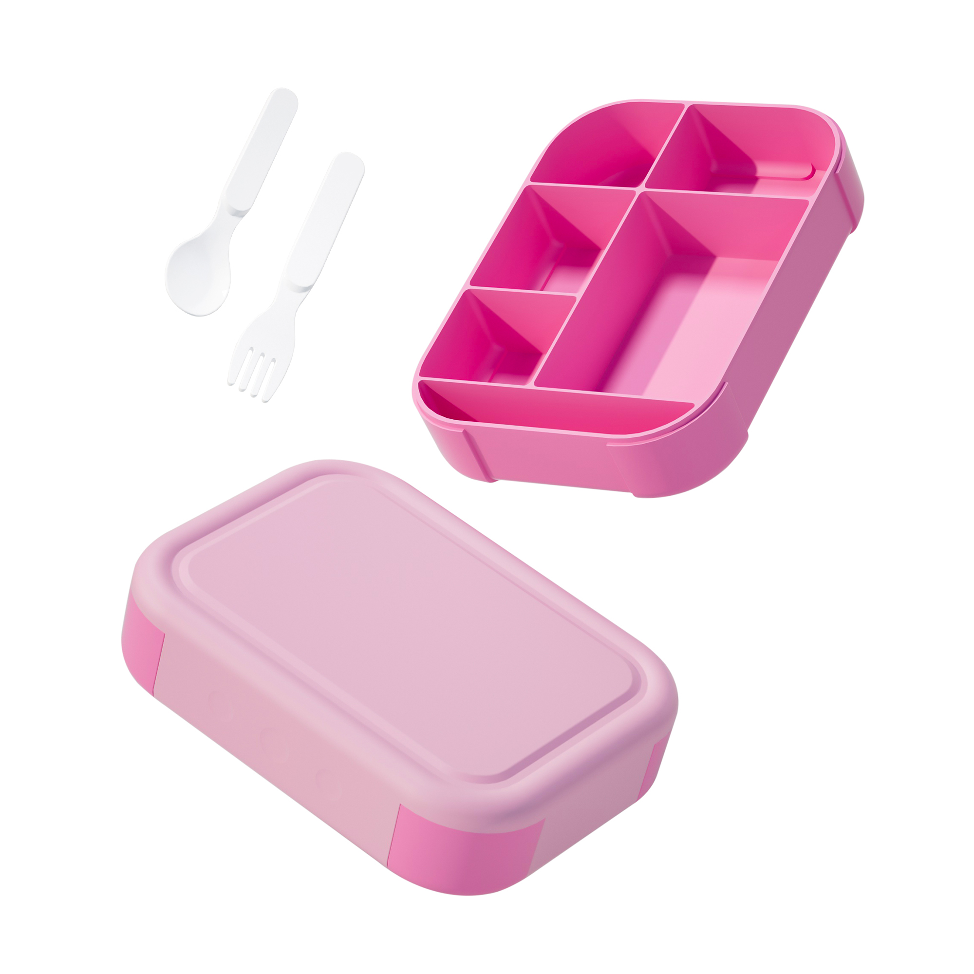 1200ml Eco-Friendly BPA Free Portable Bento Box with 5 Compartments Leakproof Heat Resistant Food Storage for Adults & Children