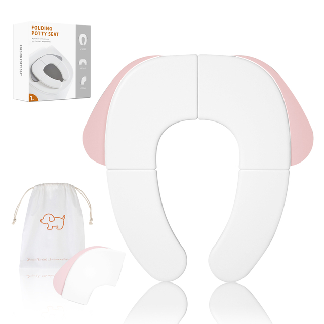 Brand New Custom Dog Shape Foldable Baby Potty Seat Collapsible Travel Kids Toilet Seat for Toilet Training