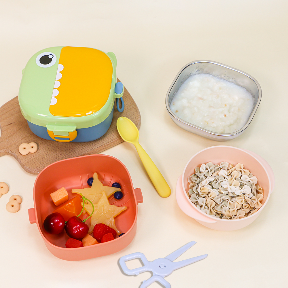 Baby Bowl With Food Scissor