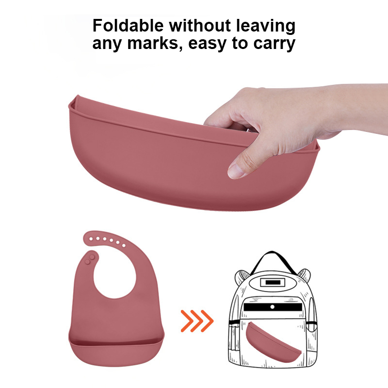 BIB033纯色硅胶围兜 (20)